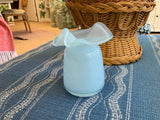Ruffle Powder Blue Bud Vase