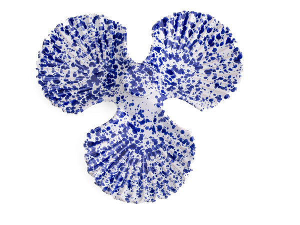 Concha Triple White with Cobalt