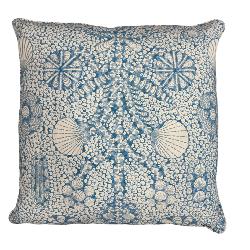 Shell Grotto Blue Pillow Cover