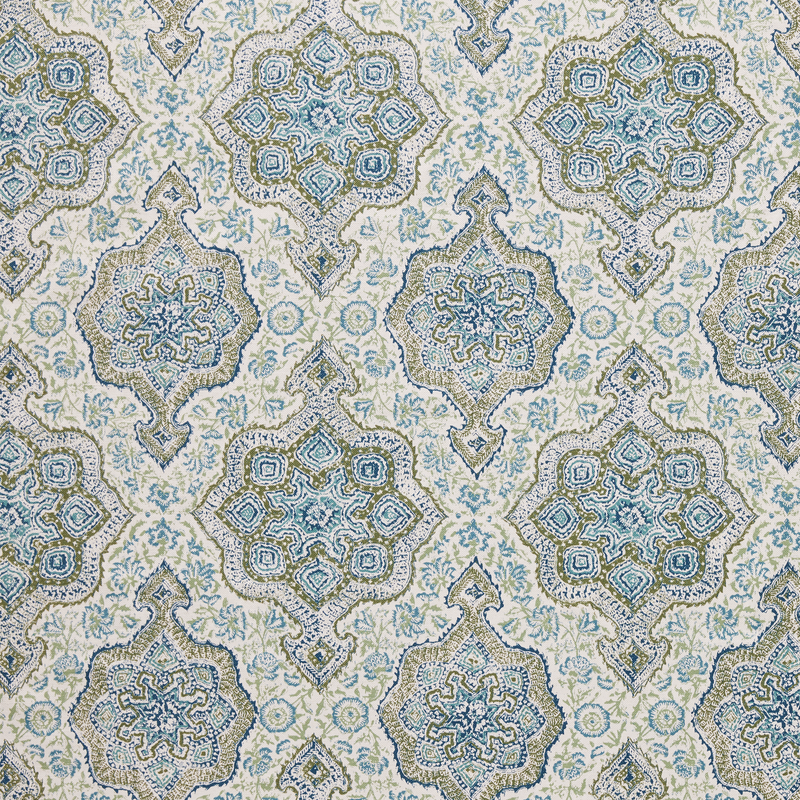 Deeg | Moss/Indigo on White