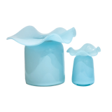 Powder Blue Ruffle Bud Vase