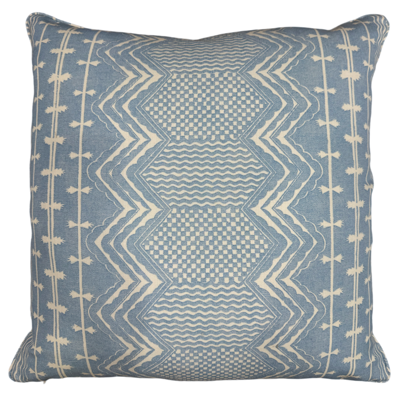 Abbey Stripe Blue Pillow Cover