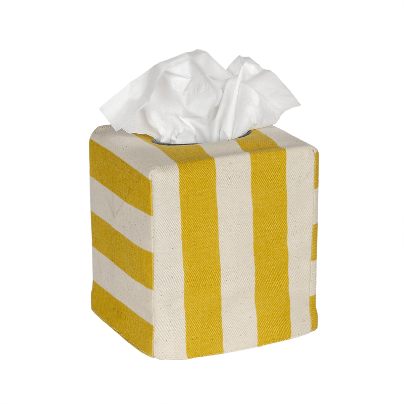 Square Tangier Stripe Tissue Box Cover