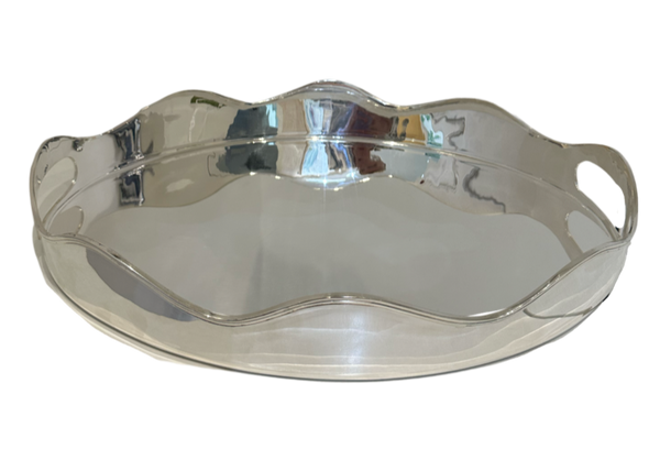 16" Oval Scalloped Gallery Tray