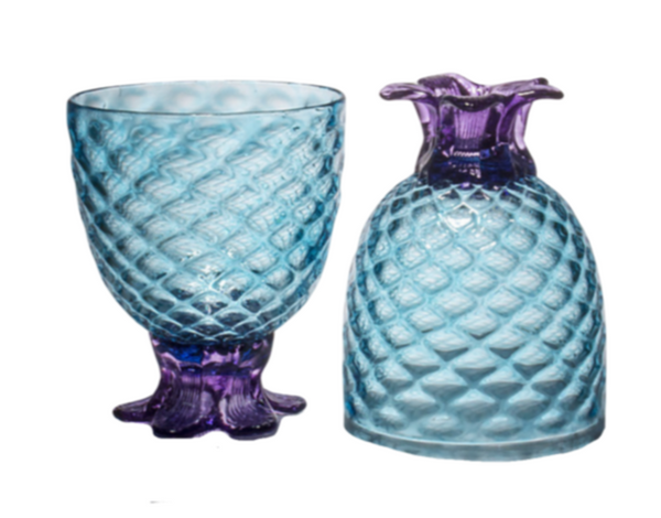 The Bouwerie Pineapple Glasses- Blue