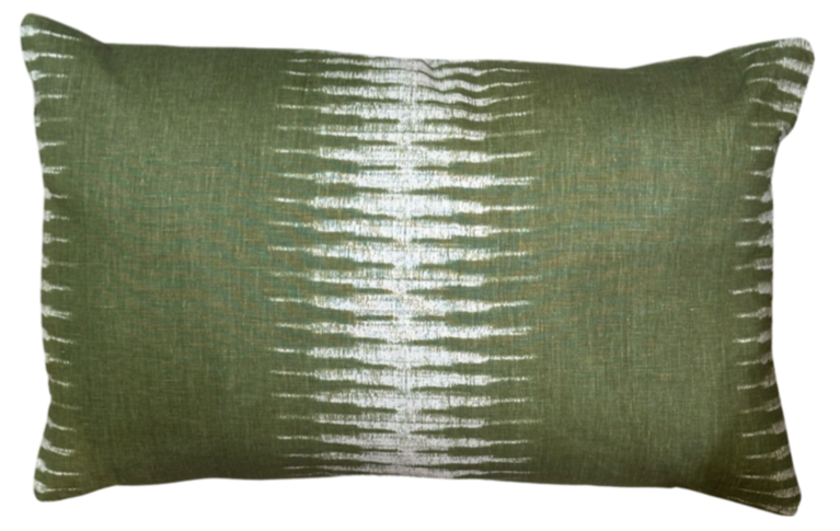 Ikat Olive Pillow Cover