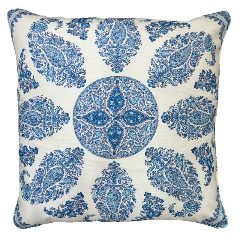 Samarkand Blue/Blue Outdoor Pillow Cover