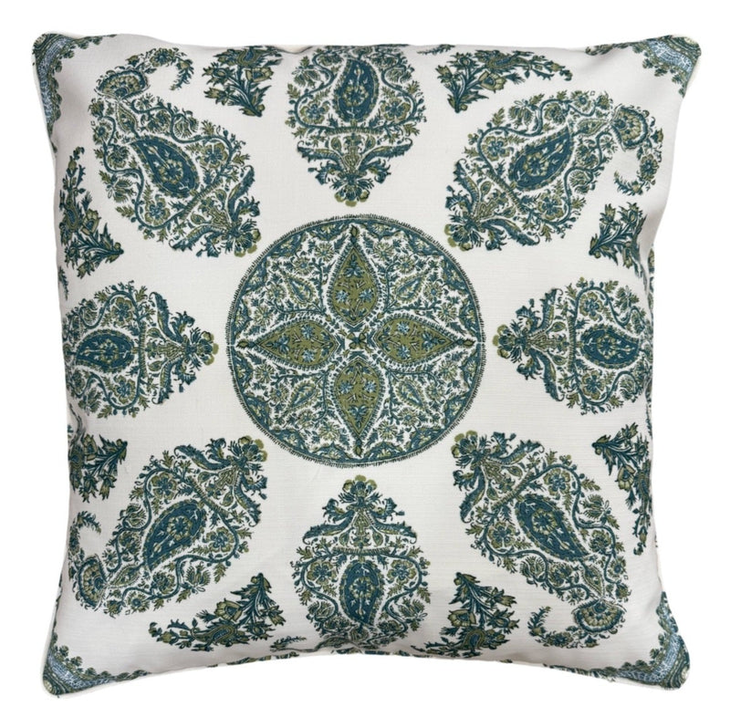 Samarkand Blue/Green Outdoor Pillow Cover
