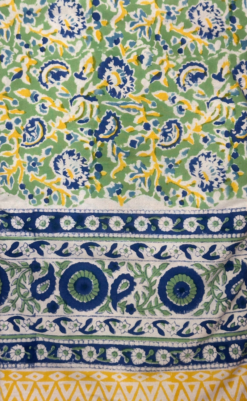 Blue and Yellow Tablecloth