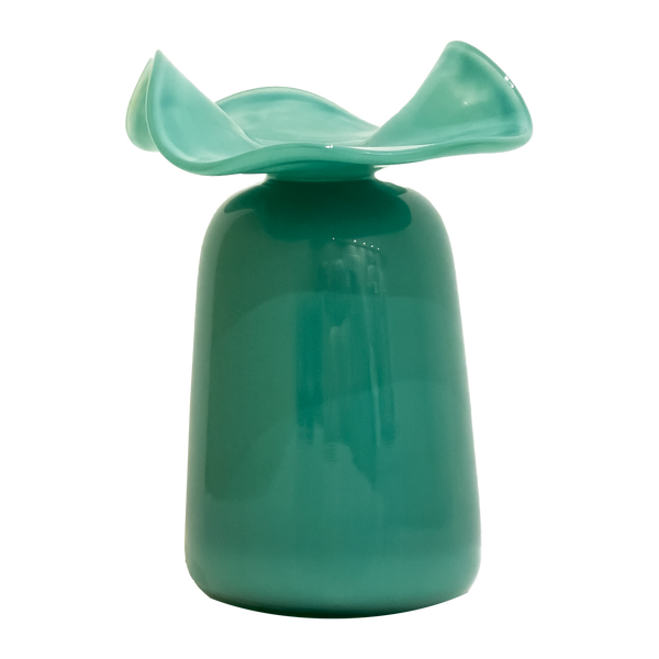Jade Ruffle Bud Vase