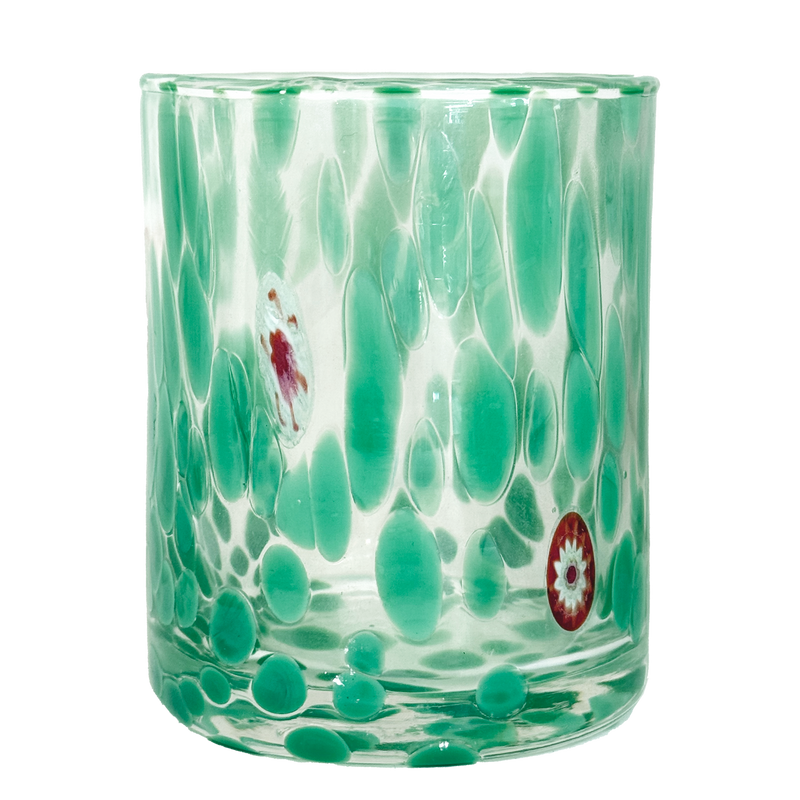 Straight Murano Glasses - Jade Green