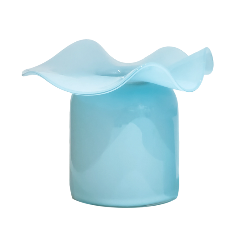 Powder Blue Ruffle Bud Vase