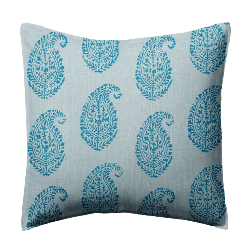Kashmir Paisley Blue/Blue Pillow Cover