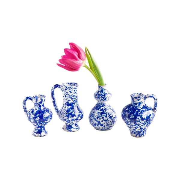 Mini Cobalt Bud Vases, Multi Set of 4
