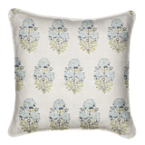 Mughal Flower Blue Pillow Cover