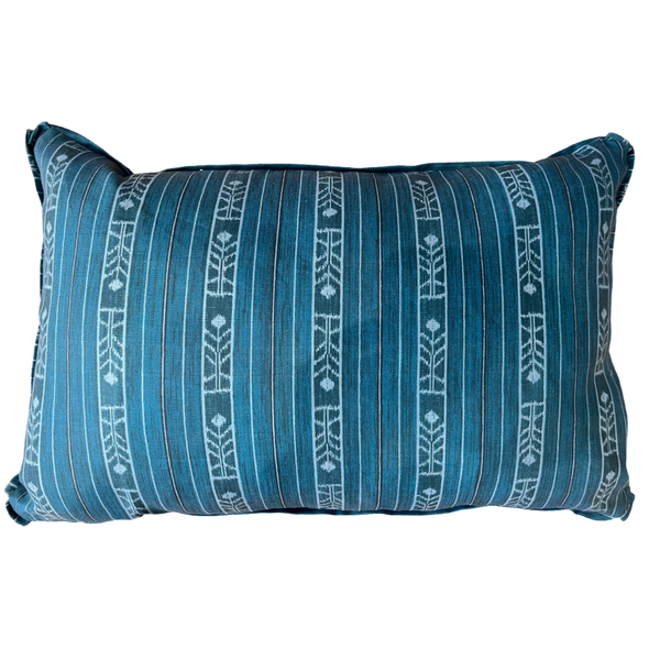 Benghal Stripe Capri Blue Pillow Cover