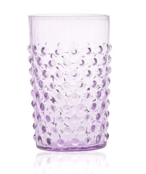 Lilac Hobnail Glasses (set of 6)