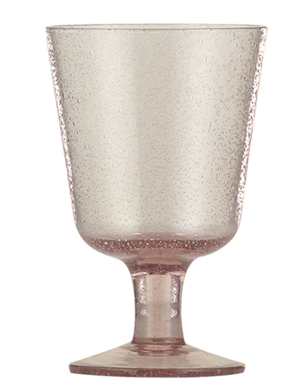 Handmade Wine Glass- Old Rose
