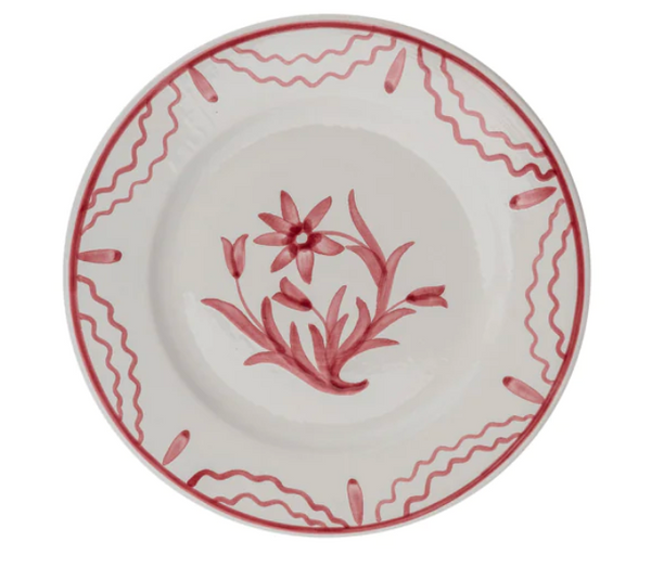 Pink Summer Flower Ceramic Medium Plate