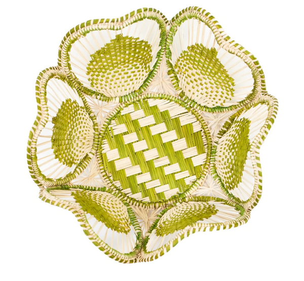 Flora Woven Basket- Green Apple