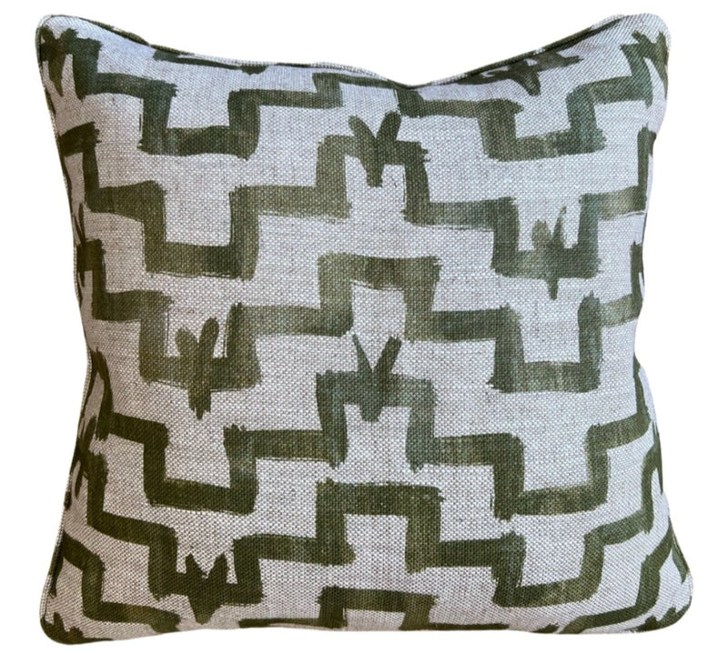 Tulu Green Printed Pillow Cover