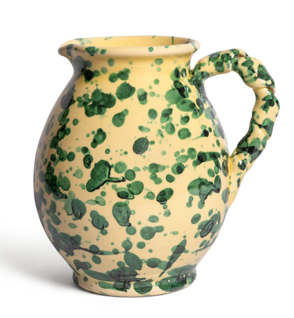 Splatter Cigno Yellow and Verde Jug