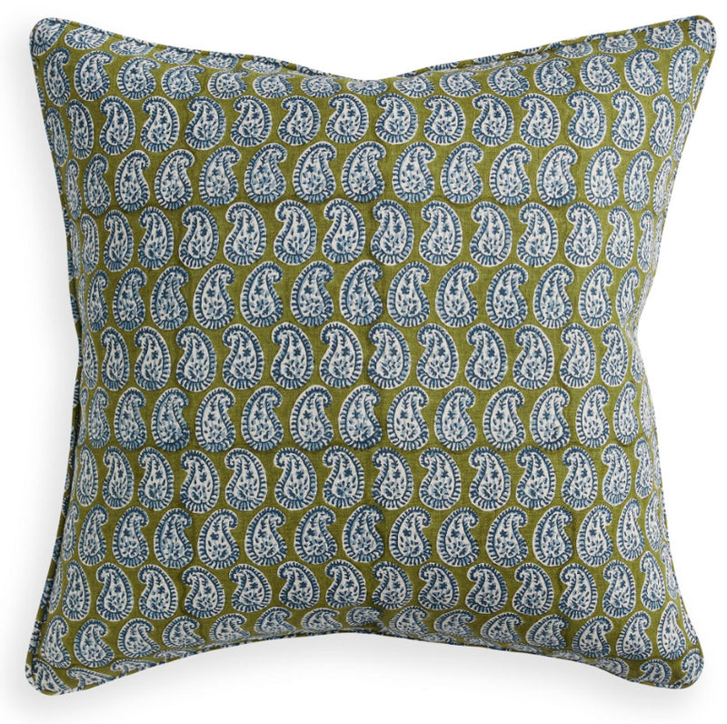 Simrane Moss Azure Pillow Cover