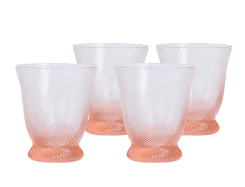 Spiral Pink Tumbler (Set of 4)
