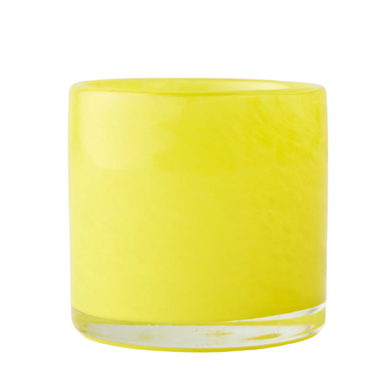 Yellow Votive Glass Candle Holder