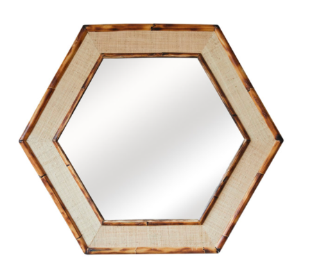 Custom Hexagon Bamboo Mirror