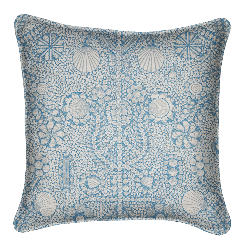 Shell Grotto Blue Pillow Cover