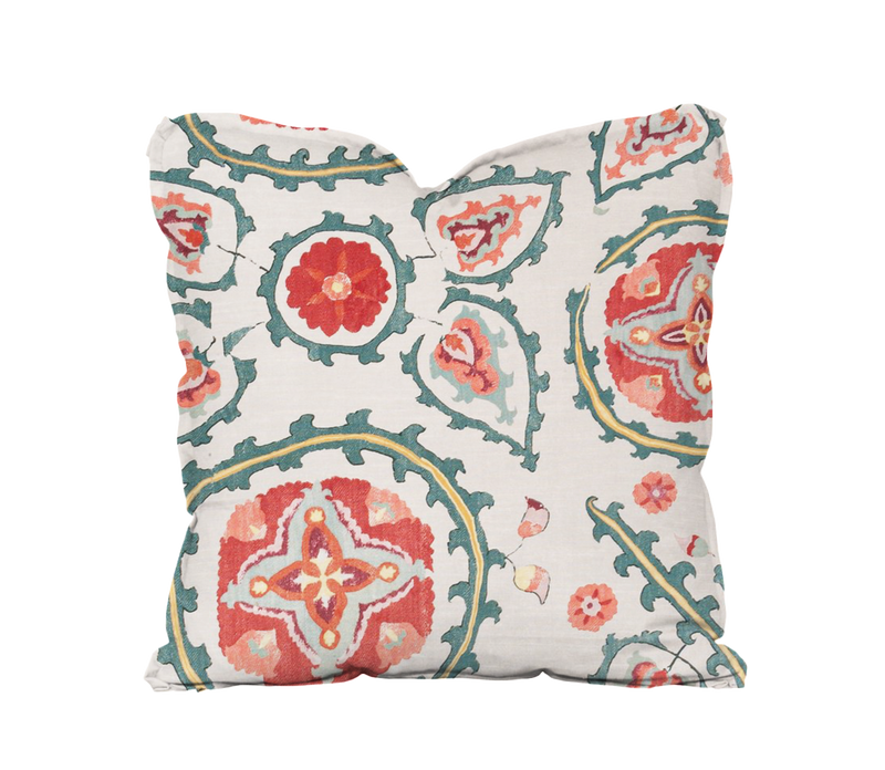 Sultan Suzani Orange Pillow Cover