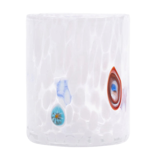 Straight Murano Glasses-White