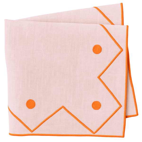 Pink/ Orange Zig Zag Napkins