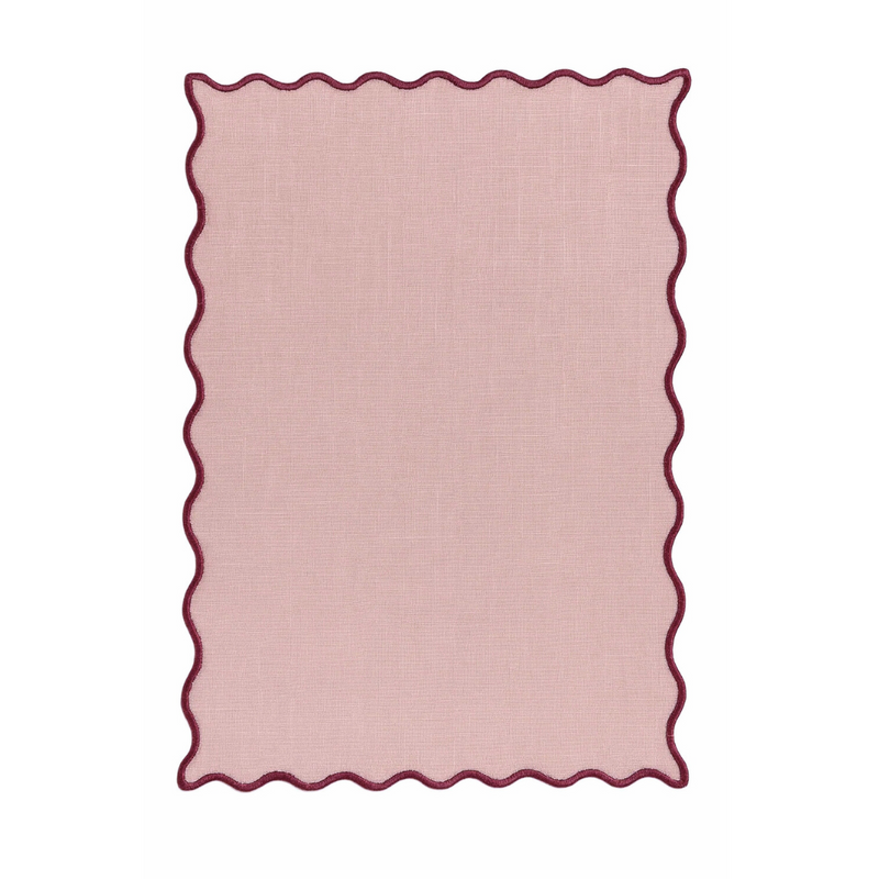 Pink/Berry Single Scallop Cocktail Napkins