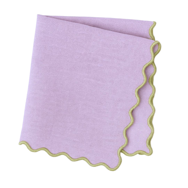 Purple/Green Single Scallop Napkins