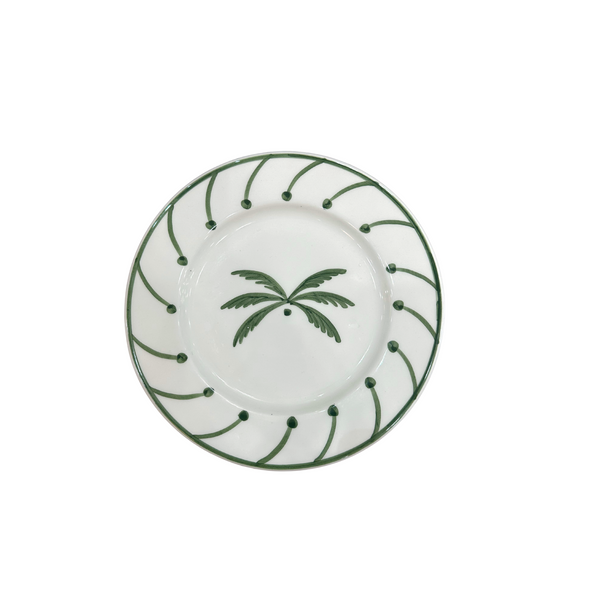 Green Palm Ceramic Medium Plate