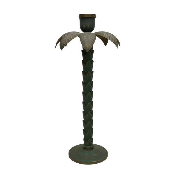 Green Palm Candle Holder (set of 2)
