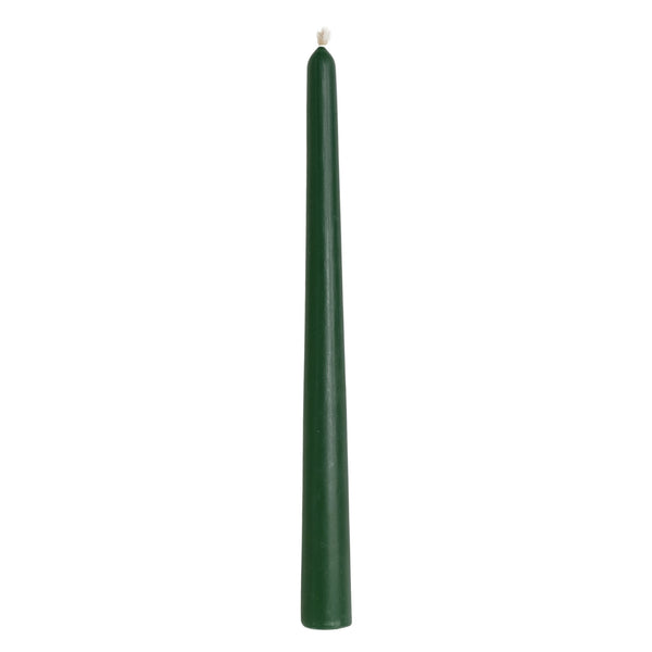 Dark Green Beeswax Taper Candle