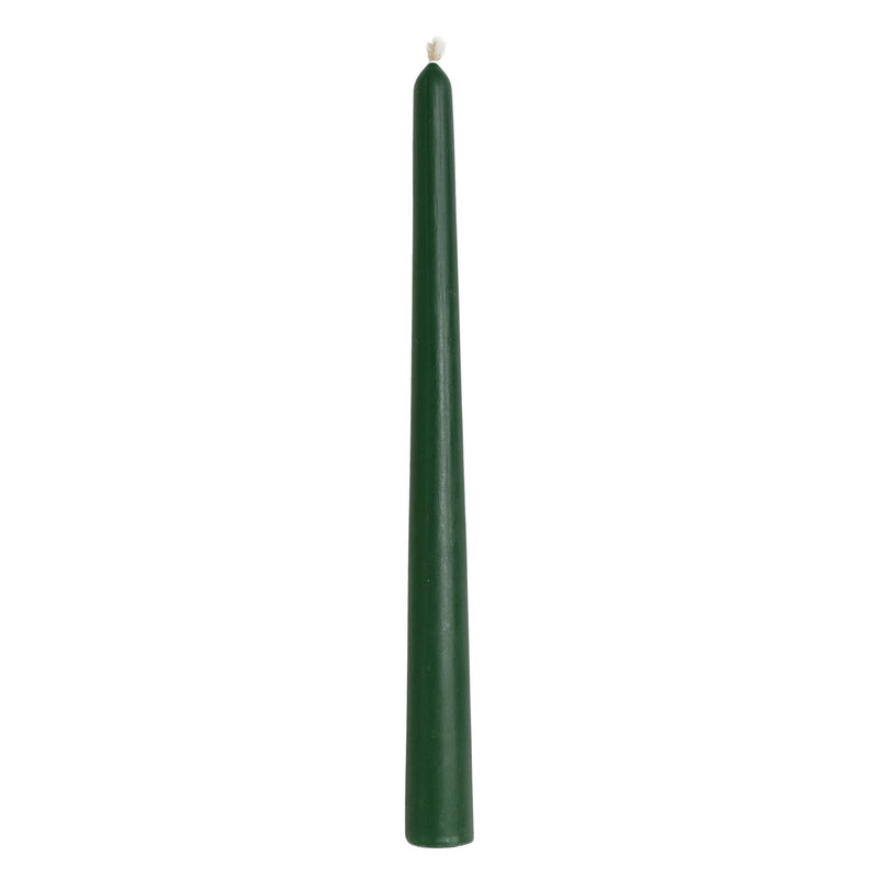 Dark Green Beeswax Taper Candle