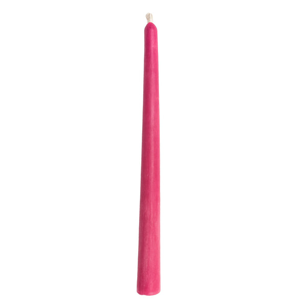 Pink Beeswax Taper Candle