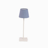 Block Print Harbor Blue Bengal Stripe Lampshade Cover