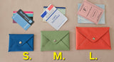 M envelope - leather paper holder: Navy