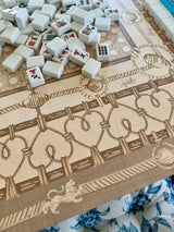 Mahjong Gaming Mat - Coconut Peony