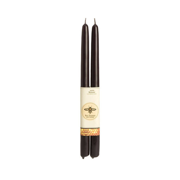 100% Pure Beeswax Taper Candles – Black