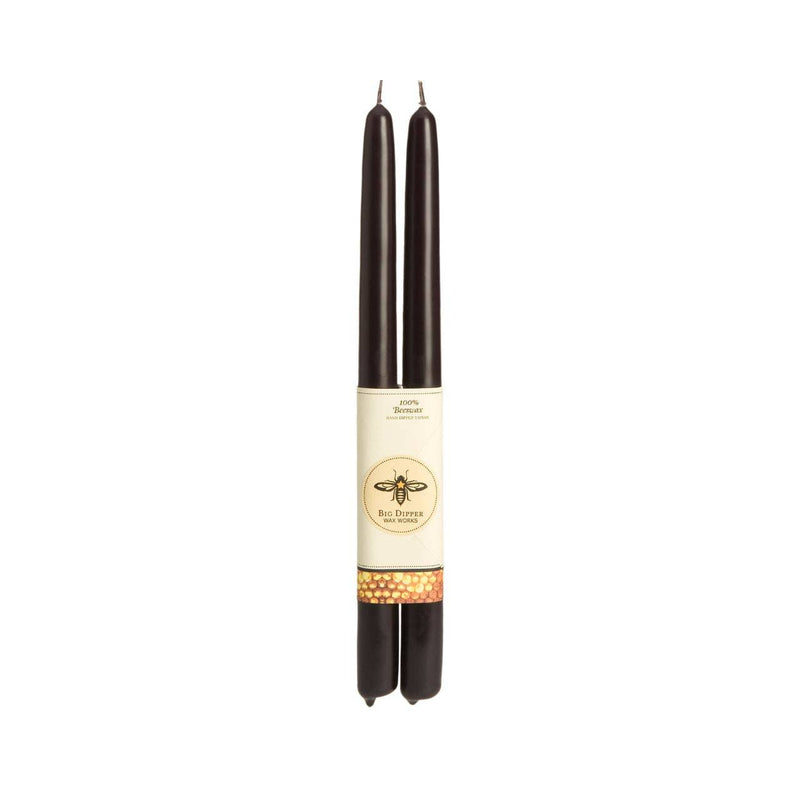 100% Pure Beeswax Taper Candles – Black
