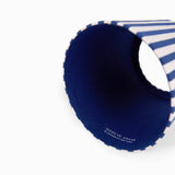 Block Print Harbor Blue Bengal Stripe Lampshade Cover