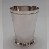 White Silver Brass Mint Julep Cup (Medium)