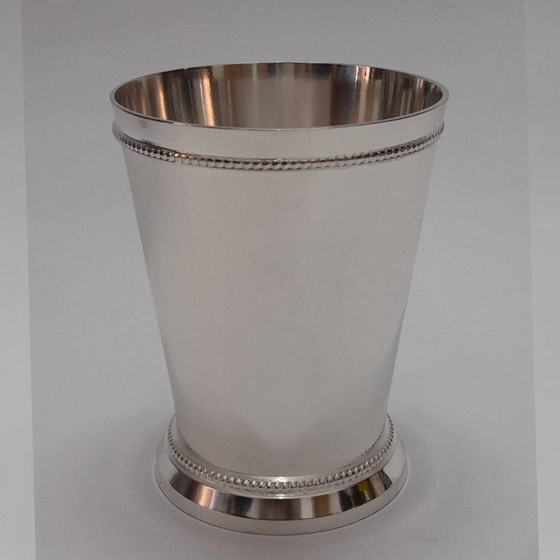 White Silver Brass Mint Julep Cup (Medium)