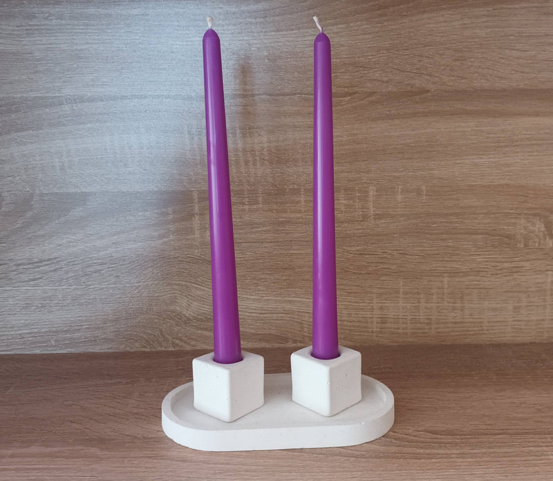 Beeswax Taper Candle -  V / Capri Blue